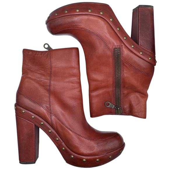 Kork-Ease Women’s Ryanne Cognac Leather Heeled Boots -Size 10 - Picture 3 of 13